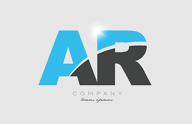 EPS 해외이미지 모양 템플릿 디자인 알파벳 백그라운드 일러스트 회사 비즈니스 파란색 반짝임 회색 편지 심볼 신분 A R 엘리먼트 활자 해외202004 해외일러스트 영어 컬러 모션 활자판 파일형식 벡터 이미지허브