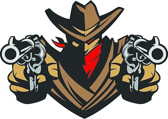 EPS 해외이미지 얼굴 스포츠 일러스트 학교 고등학교 미술 그래픽 머리 권총 총 카우보이 보안관 목표 발사 심볼 조준 사수 마스코트 서쪽 총포 반다나 해외202004 해외일러스트 직업 교육 무기 컨셉 문화예술 신체부위 방향 파일형식 벡터 헤어액세사리 이미지허브