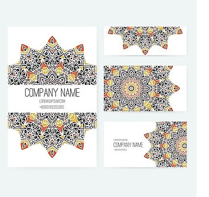 EPS 해외이미지 템플릿 디자인 배너 백그라운드 컨셉 꽃무늬 일러스트 비즈니스 명함 장식 세트 공백 수확 화려 그림 레이아웃 복고 엘리먼트 해외202004 해외일러스트 꽃 무늬 농업 파일형식 벡터 이미지허브