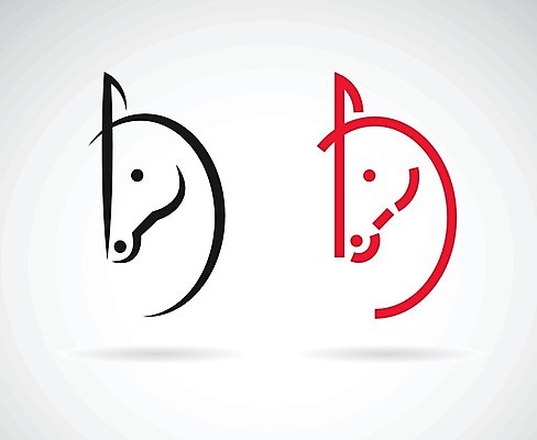 EPS 해외이미지 디자인 얼굴 백그라운드 일러스트 추상 사람없음 빨간색 검은색 말_동물 심볼 윤곽 해외202004 해외일러스트 컬러 무늬 포유류 신체부위 파일형식 벡터 이미지허브