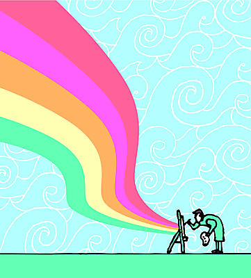 EPS 해외이미지 컨셉 일러스트 상상 아이디어 창조 컬러풀 팔레트 만화 그림 예술가 화가 공상 해외202004 해외일러스트 직업 컬러 파일형식 벡터 이미지허브