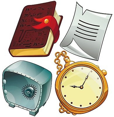 EPS 해외이미지 디자인 종이 시계 일러스트 추상 그림자 미술 그래픽 장식 책 세트 그림 라디오 스타일 해외202004 해외일러스트 무늬 문화예술 전자제품 파일형식 벡터 이미지허브