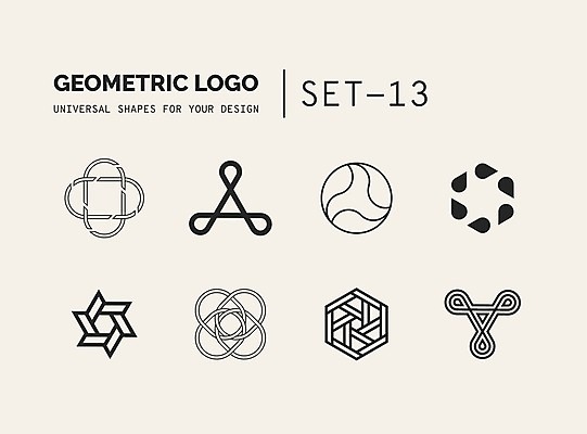 EPS 해외이미지 문양 디자인 선 일러스트 추상 사람없음 세트 원형 심볼 라인아트 심플 육각형 지오메트릭 해외202004 해외일러스트 도형 무늬 파일형식 벡터 이미지허브