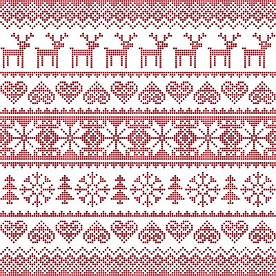 EPS 해외이미지 디자인 겨울 패턴 일러스트 눈꽃 사람없음 빨간색 크리스마스트리 루돌프 하트 뜨개질 픽셀 해외202004 해외일러스트 모양 계절 컬러 크리스마스 무늬 사슴 눈_날씨 취미 파일형식 벡터 이미지허브