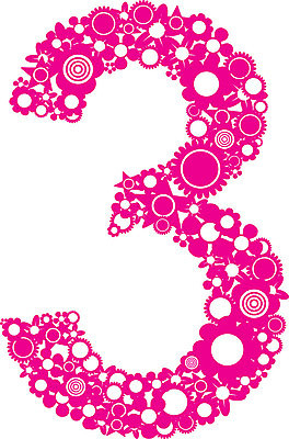 EPS 해외이미지 꽃 분홍색 일러스트 3 숫자 자주색 심볼 해외202004 해외일러스트 식물 문자 컬러 파일형식 벡터 이미지허브