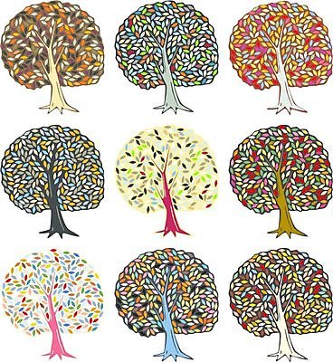 EPS 해외이미지 나무 식물 디자인 잎 일러스트 자연 그래픽 세트 컬러풀 픽토그램 가을 선택 숲 수집 심플 윤곽 내추럴 기본 미루나무 삼림지대 엘리먼트 해외202004 해외일러스트 계절 컬러 컨셉 생태계 파일형식 벡터 이미지허브