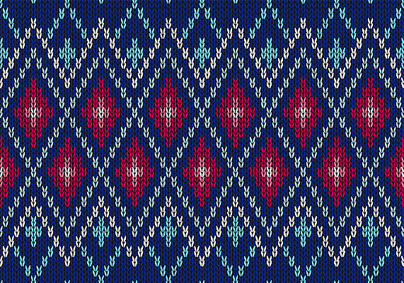 EPS 해외이미지 디자인 패턴 일러스트 사람없음 파란색 뜨개질 다이아몬드 해외202004 해외일러스트 컬러 무늬 취미 보석 파일형식 벡터 이미지허브