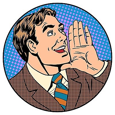 EPS 해외이미지 남자 일러스트 한명 정장 손짓 상반신 성인 외침 올려보기 비즈니스맨 복고 팝아트 카툰스타일 성인남자한명만 해외202004 하프톤 해외일러스트 1 옷 컬러 비즈니스 모션 사람 소리 직장인 그림 남자한명만 성인남자만 파일형식 벡터 이미지허브