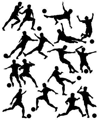 EPS 해외이미지 디자인 남자 실루엣 스포츠 포즈 일러스트 놀이 축구선수 사람 그래픽 세트 운동 검은색 축구 경쟁 게임 발사 수집 윤곽 해외202004 해외일러스트 컬러 컨셉 운동선수 촬영기법 건강 구기 파일형식 벡터 이미지허브
