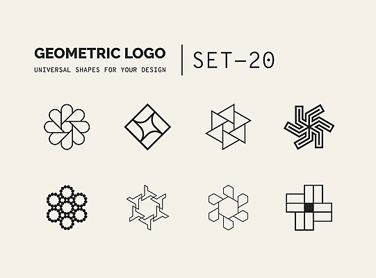 EPS 해외이미지 문양 디자인 선 일러스트 추상 사람없음 세트 사각형 삼각형 심볼 라인아트 심플 마름모 지오메트릭 해외202004 해외일러스트 도형 무늬 파일형식 벡터 이미지허브