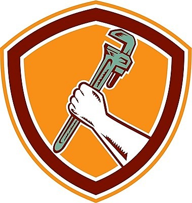 EPS 해외이미지 손 일러스트 그래픽 공구 스패너 잡기 복고 방패 고립 목판화 배관공 해외202004 해외일러스트 모션 신체부위 도구 파일형식 벡터 이미지허브