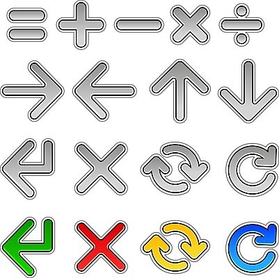 EPS 해외이미지 십자가 일러스트 화살 금속 회색 은색 볼륨 플러스 왼쪽 시작 순환 나누기 고립 곱셈 타격 강조 해외202004 해외일러스트 기호 컬러 모션 재질 수학 방향 파일형식 벡터 이미지허브