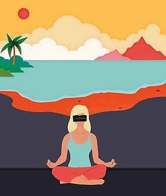 EPS 해외이미지 라이프스타일 디자인 여자 안경 바다 포즈 신체 일러스트 요가 자연 미래 휴식 기술 건강 가면 사람 그래픽 디지털 헤드폰 장비 플랫 사이버 집중 연습 명상 전자 비전 위치 혁명 가상 가상현실 현실 해외202004 해외일러스트 웰빙 잡화 음향기기 컨셉 생활 생태계 파일형식 벡터 이미지허브