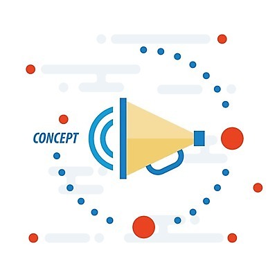 EPS 해외이미지 컨셉 일러스트 그래픽 검은색 확성기 외침 공백 플랫 심볼 사인 그림 방송 UI 고립 비명 엘리먼트 해외202004 해외일러스트 컬러 소리 파일형식 벡터 이미지허브