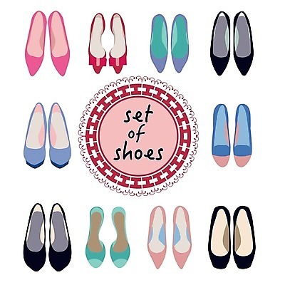 EPS 해외이미지 클립아트 디자인 옷 여자 백그라운드 신발 일러스트 세트 유행 수확 화려 우아함 샌들 수집 양발 스타일 해외202004 해외일러스트 컨셉 농업 사람 파일형식 벡터 이미지허브