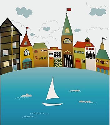 EPS 해외이미지 구름 디자인 계절 문화 파도 바다 일러스트 하늘 휴가 주택 선물 미술 여러명 건물 장식 여름 수확 도시 보트 스케치 복고 북쪽 옛날 스타일 해외202004 해외일러스트 자연요소 건축물 다수 농업 배_교통 문화예술 사람 방향 파일형식 벡터 이미지허브