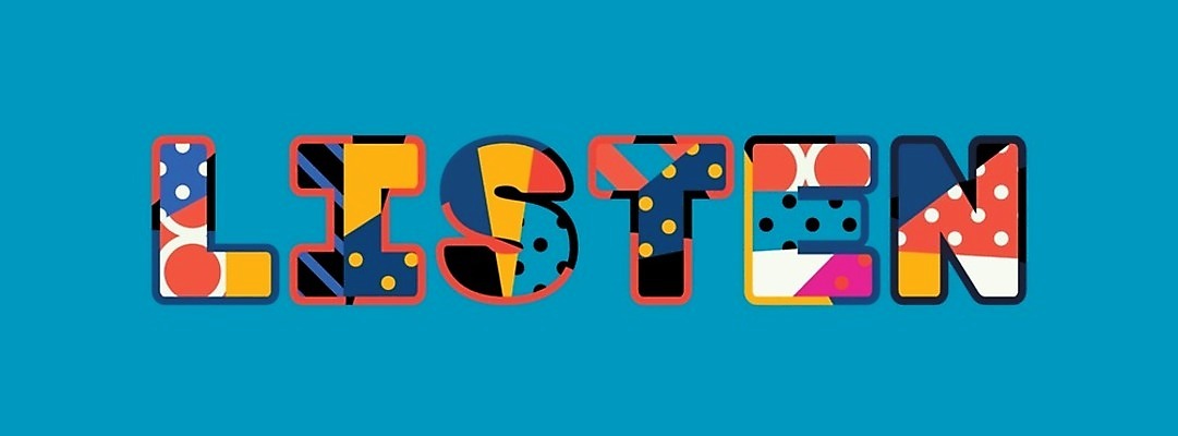 EPS 해외이미지 음악 컨셉 일러스트 친절 아이디어 미술 타이포그라피 단어 소리 듣기 관찰 집중 청각 테마 해외202004 해외일러스트 문자 모션 문화예술 파일형식 벡터 이미지허브