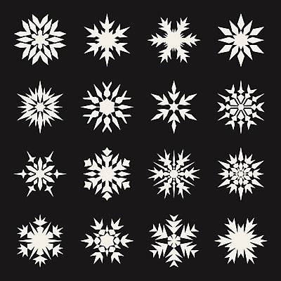 EPS 해외이미지 겨울 일러스트 사람없음 세트 흰색 눈송이 고립 눈꽃무늬 엘리먼트 해외202004 해외일러스트 계절 컬러 무늬 눈꽃 눈_날씨 파일형식 벡터 이미지허브