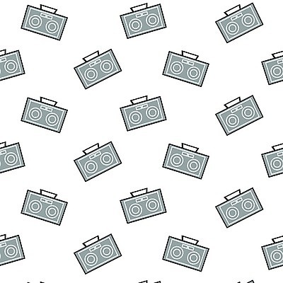 EPS 해외이미지 디자인 음악 백그라운드 패턴 일러스트 벽지 추상 소리 라디오 복고 롤 오디오 뮤지컬 옛날 해외202004 해외일러스트 무늬 문화예술 전자제품 파일형식 벡터 이미지허브