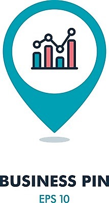 EPS 해외이미지 일러스트 비즈니스 그래프 사람없음 인포그래픽 정보 막대그래프 위치 꺾은선그래프 GPS 민트색 해외202004 해외일러스트 컬러 파일형식 벡터 이미지허브