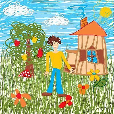 EPS 해외이미지 나무 구름 꽃 행복 종이 백그라운드 일러스트 주택 창조 초록색 빛 태양 펜 버섯 그리기 아빠 사과 작음 그림 심플 손그림 해외202004 해외일러스트 자연요소 식물 감정 컬러 과일 가족 모션 건물 필기구 크기 파일형식 벡터 이미지허브