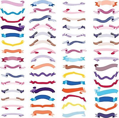 EPS 해외이미지 리본 스티커 일러스트 사람없음 세트 라벨 공백 해외202004 해외일러스트 프레임 파일형식 벡터 이미지허브