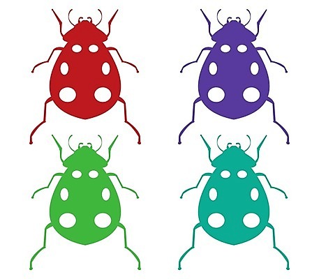 EPS 해외이미지 곤충 백그라운드 일러스트 자연 빨간색 흰색 작음 딱정벌레 심볼 무당벌레 고립 해외202004 해외일러스트 동물 컬러 크기 생태계 파일형식 벡터 이미지허브