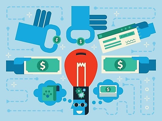 EPS 해외이미지 손 디자인 백그라운드 컨셉 돈 일러스트 비즈니스 전구 아이디어 사람없음 투자 자금 프로젝트 크라우드펀딩 벤처기업 해외202004 해외일러스트 신체부위 금융 재산 펀드 파일형식 벡터 이미지허브