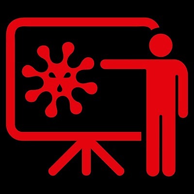 EPS 해외이미지 학생 교육 일러스트 교실 학교 회의 검은배경 세포 사람 빨간색 픽토그램 스크린 강사 발표 플랫 해충 위험 강의 심볼 보고서 생물학 감염 전염 미생물 박테리아 기생충 고립 도발 상형문자 세미나 해외202004 해외일러스트 직업 문자 컬러 백그라운드 컨셉 비즈니스 의학 생물 검은색 바이러스 벌레 질병 파일형식 벡터 이미지허브