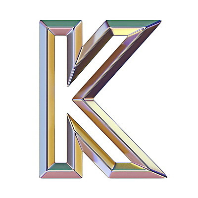 JPG 해외이미지 알파벳 일러스트 텍스트 타이포그라피 사람없음 옆모습 그래픽 컬러풀 금속 고급 광택 K 복잡 세련 해외202004 해외일러스트 문자 영어 뷰포인트 컬러 컨셉 재질 파일형식 이미지허브