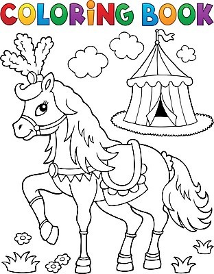 EPS 해외이미지 동물 행복 일러스트 포유류 텐트 미술 책 페인트 공연 기쁨 그리기 승마 서커스 깃털 그림 윤곽 갈기 조랑말 단계 안장 해외202004 해외일러스트 감정 스포츠 모션 문화예술 캠핑도구 이벤트 말_동물 파일형식 벡터 이미지허브