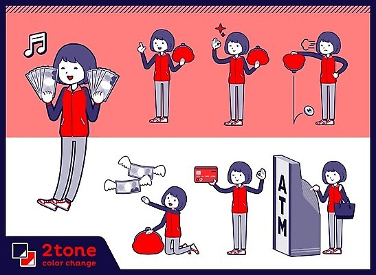 EPS 해외이미지 전신 여자 돈 일러스트 들기 여러명 성인 빨간색 금융 경제 쇼핑 세트 동전 저축 신용카드 재산 OK 종업원 즐거움 판매원 동전지갑 ATM 성인여자만 해외202004 해외일러스트 직업 감정 컬러 다수 모션 사람 손짓 지갑 여자만 성인만 파일형식 벡터 이미지허브