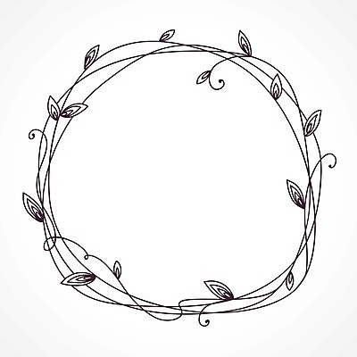 EPS 해외이미지 선 일러스트 나뭇잎 사람없음 흰색 원형프레임 해외202004 해외일러스트 컬러 잎 프레임 원형 파일형식 벡터 이미지허브