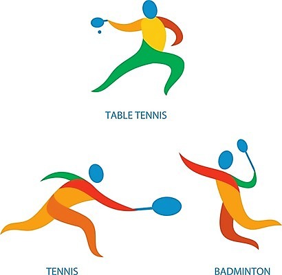EPS 해외이미지 스포츠 일러스트 그래픽 픽토그램 테니스 게임 무도 라켓 심볼 사인 배드민턴 해외202004 해외일러스트 스포츠용품 놀이 구기 파일형식 벡터 이미지허브