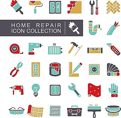 EPS 해외이미지 장갑 일러스트 창문 벽지 벽돌 고글 사람없음 건물 페인트 붓 못 팔레트 칼 수리 콘센트 망치 사인 롤 펜치 룰렛 라디에이터 미장 송곳 해외202004 해외일러스트 건축물 잡화 게임 공구 파일형식 벡터 이미지허브