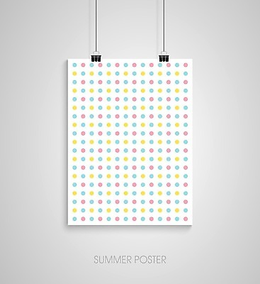 EPS 해외이미지 디자인 포스터 일러스트 매달리기 사람없음 물방울무늬 점 서류집게 해외202004 해외일러스트 무늬 모션 집게 파일형식 벡터 이미지허브