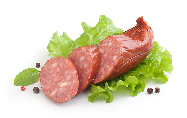 포토 JPG 해외이미지 클리핑패스 음식 조각 육류 사람없음 초록색 검은색 식사 신선 소시지 상품 상추 향신료 후추 바질 훈제 고립 크라쿠프 해외202004 해외포토 컬러 채소 식재료 가공식품 폴란드 향미료 파일형식 이미지허브