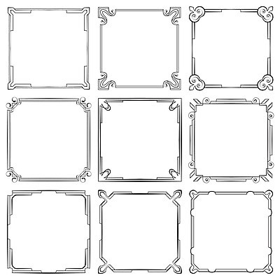 EPS 해외이미지 디자인 일러스트 프레임 사람없음 세트 사각형 해외202004 해외일러스트 도형 파일형식 벡터 이미지허브