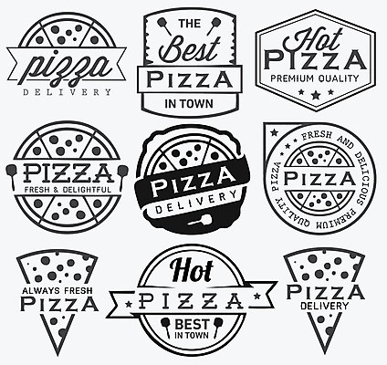 EPS 해외이미지 클립아트 디자인 컨셉 일러스트 피자 사람없음 그래픽 라벨 수집 심볼 피자배달 피자조각 피자집 해외202004 해외일러스트 조각 프레임 패스트푸드 서양음식 상점 배송 파일형식 벡터 이미지허브