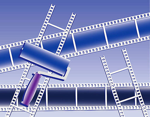 EPS 해외이미지 산업 일러스트 추상 프레임 손잡이 장식 페인트 미끄럼틀 필름 영화 그림 긍정 롤러 부정적 해외202004 해외일러스트 감정 컨셉 무늬 문화예술 놀이기구 파일형식 벡터 이미지허브