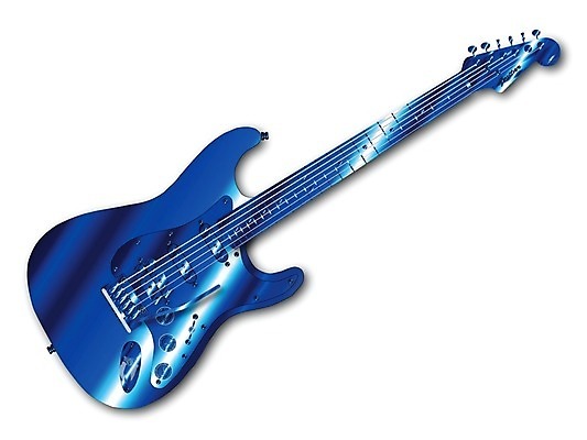 EPS 해외이미지 상징 일러스트 그래픽 파란색 금속 기구 기타 그림 목 고체 뮤지컬 철강 해외202004 해외일러스트 컬러 재질 현악기 신체부위 파일형식 벡터 이미지허브