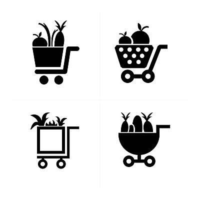 EPS 해외이미지 손 디자인 채소 일러스트 비즈니스 바구니 상점 카트 바퀴 구매 상품 플러스 심볼 오브젝트 사인 소매 엘리먼트 해외202004 해외일러스트 기호 신체부위 쇼핑 파일형식 벡터 이미지허브