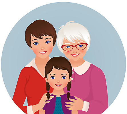 포토 JPG 해외이미지 딸 할머니 일러스트 가족 관계 엄마 사랑 성인 사람없음 10대 자녀 손주 세대 지원 해외202004 해외포토 여자 노년 감정 청소년 사람 파일형식 이미지허브
