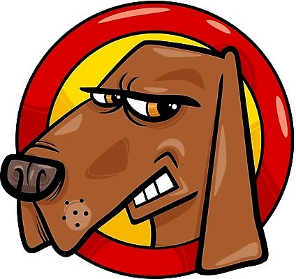 EPS 해외이미지 캐릭터 일러스트 사람없음 반려동물 갈색 머리 귀여움 분노 개 만화 해외일러스트 일러캐릭터 동물 감정 컬러 컨셉 포유류 신체부위 파일형식 벡터 이미지허브