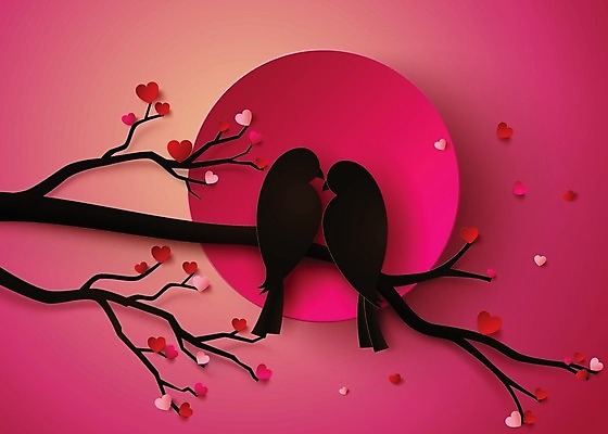EPS 해외이미지 모양 나무 식물 동물 커플 응시 행복 실루엣 종이 분홍색 백그라운드 잎 꽃무늬 날개 일러스트 조류 키스 발렌타인데이 사랑 목재 장식 나뭇가지 하트 축하 인사 신용카드 우아함 해외202004 해외일러스트 시선 꽃 감정 컬러 컨셉 무늬 재료 관계 데이이벤트 촬영기법 금융 예절 애정표현 파일형식 벡터 이미지허브