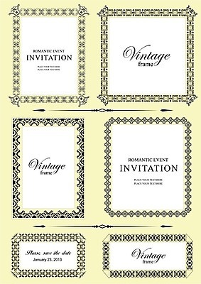 EPS 해외이미지 디자인 일러스트 프레임 사람없음 장식 빈티지 고급 우아함 바로크 빅토리아 해외202004 해외일러스트 컨셉 파일형식 벡터 이미지허브