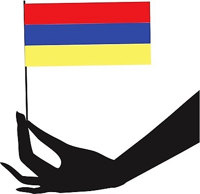 EPS 해외이미지 디자인 배너 일러스트 사람 빨간색 파란색 노란색 검은색 흰색 깃발 심볼 그림 아르메니아 해외202004 해외일러스트 컬러 파일형식 벡터 이미지허브