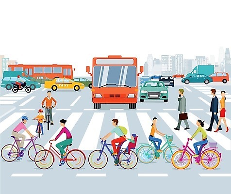 EPS 해외이미지 여자 남자 도로 백그라운드 일러스트 자동차 거리 버스 건물 자전거 운전 도시 타운 사이클링 해외202004 해외일러스트 건축물 길 육상교통 교통시설 모션 대중교통 사람 바이크 육상스포츠 파일형식 벡터 이미지허브