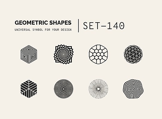 EPS 해외이미지 문양 디자인 선 일러스트 추상 사람없음 세트 사각형 점 원형 삼각형 심볼 라인아트 입체 육면체 심플 겹침 지오메트릭 해외202004 해외일러스트 도형 무늬 파일형식 벡터 이미지허브