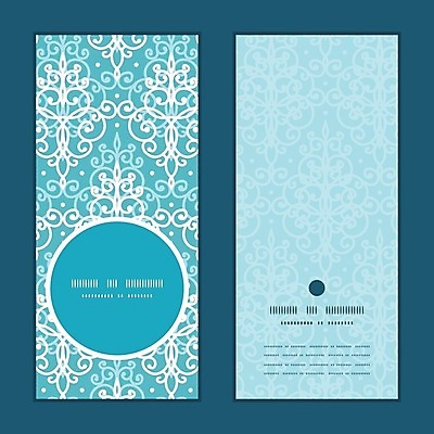 EPS 해외이미지 디자인 배너 하늘색 패턴 곡선 일러스트 프레임 사람없음 세트 화려 클래식 우아함 해외202004 해외일러스트 선 컨셉 무늬 파란색 파일형식 벡터 이미지허브